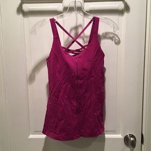 Lululemon Plum Tank Top with Intricate Back Size 4